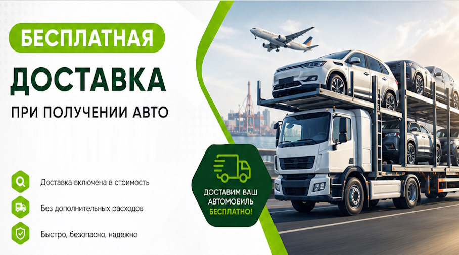 Акция! Бесплатная доставка по Кемерово при получении авто